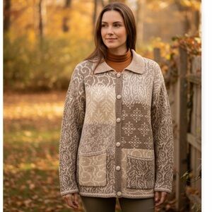 Icelandic Design wool blend button up jacket